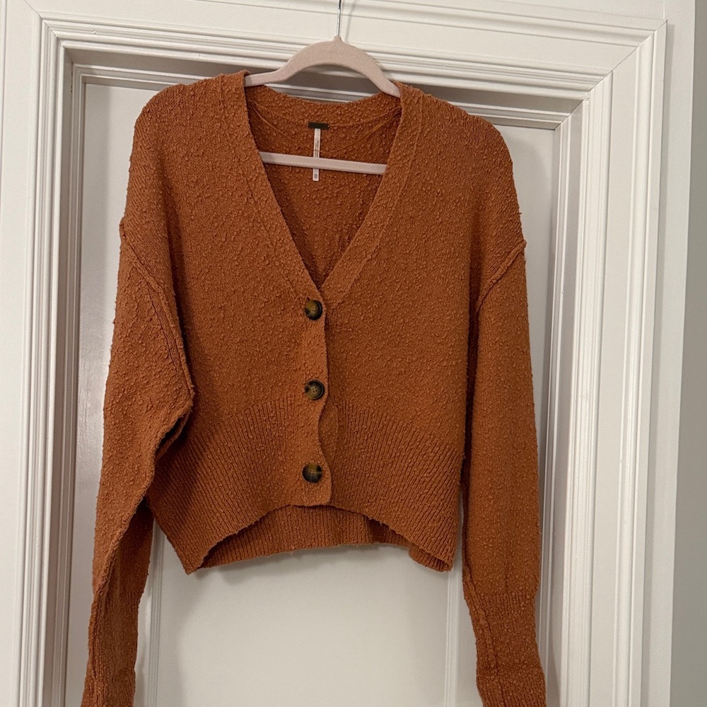Free People Found My Friend Burnt orange Cardigan